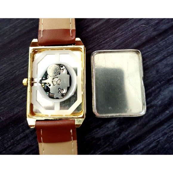 Geneva Classic Vintage Look Men's Louis Tank Large 37mm Watch New ** - Picture 8 of 9